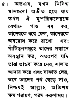 একটি তরবারির আয়াতের (The sword verse) পর্যালোচনা, প্রেক্ষাপট ও অন্যান্য 96 তরবারির 95