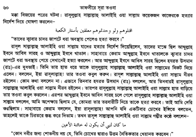 একটি তরবারির আয়াতের (The sword verse) পর্যালোচনা, প্রেক্ষাপট ও অন্যান্য 8 তরবারির 7