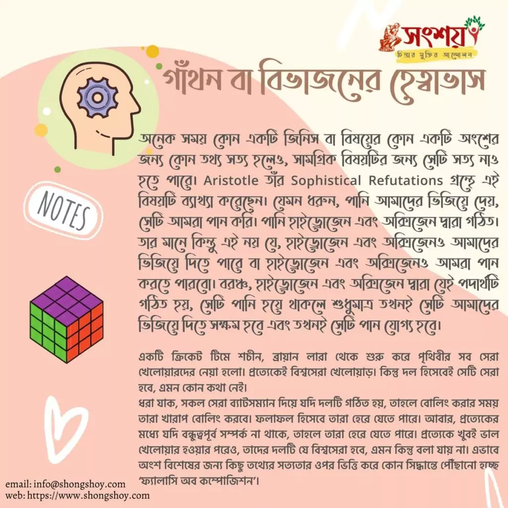 বহুল প্রচলিত কিছু কুযুক্তি বা ফ্যালাসি বা কুতর্ক বা হেত্বাভাস 74 কুযুক্তি বা ফ্যালাসি 73