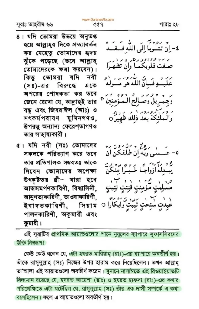 সুরা তাহরীম এর তাফসির - ইবনে কাসীর 3 সুরা তাহরীম 2