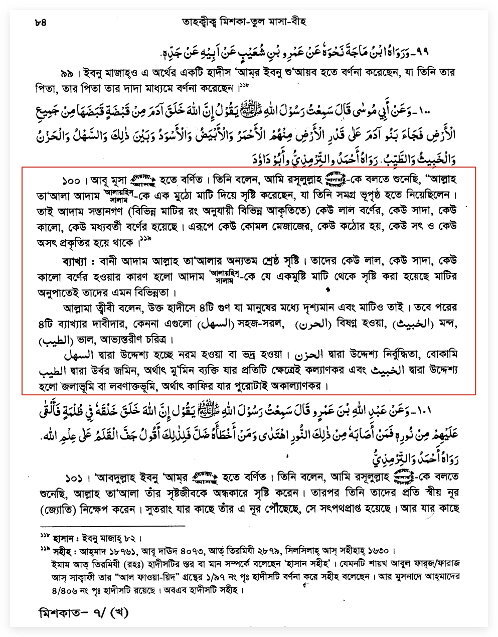 নানা রঙ বর্ণের মানুষ হাদিস