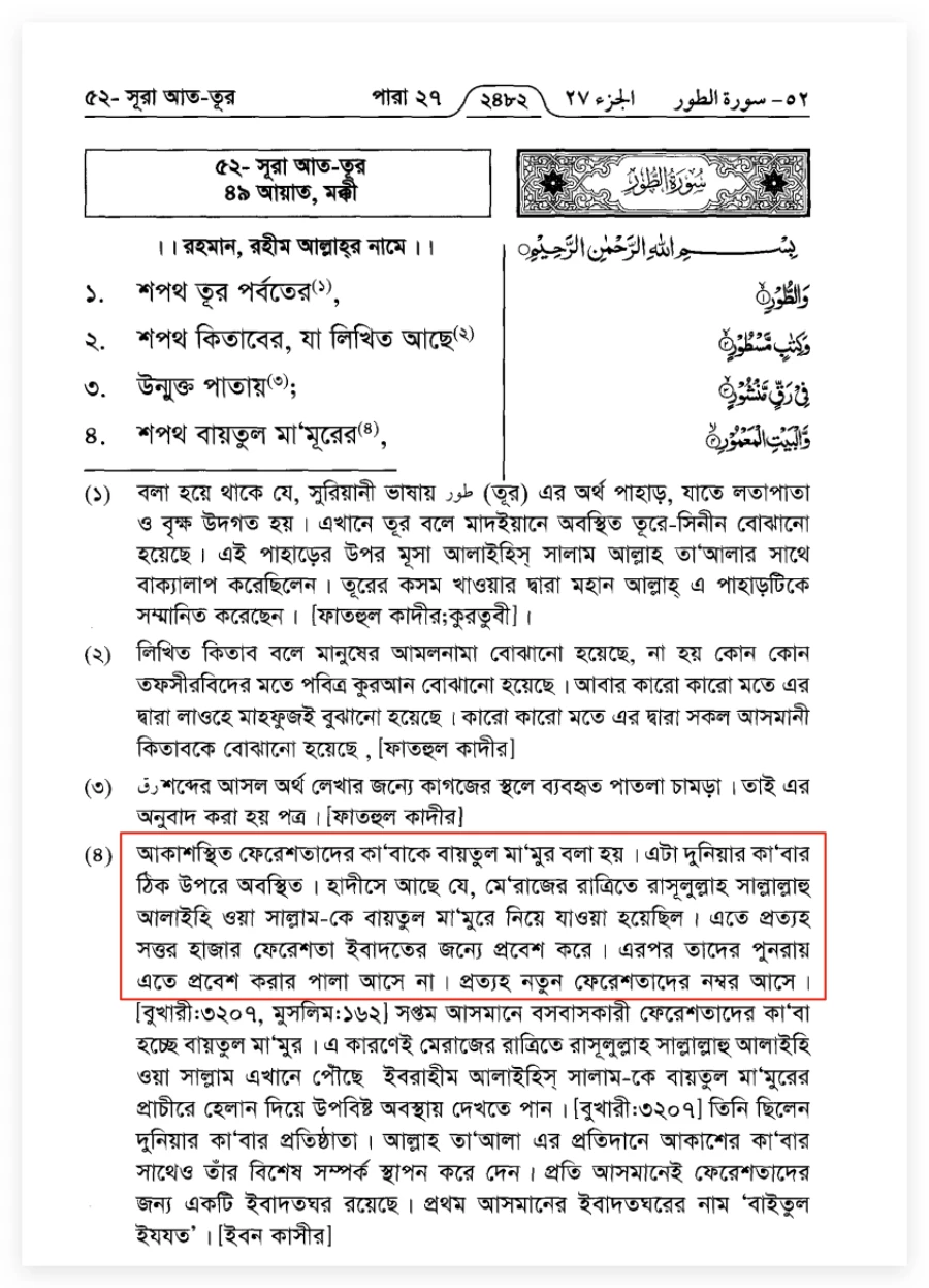 বায়তুল মামুরঃ কাবার ঠিক ওপরে আসমানি মসজিদ বায়তুল