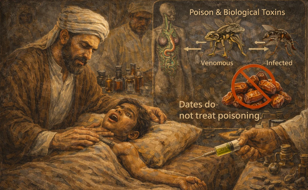 সকালে ৭টি আজওয়া খেজুর খেলে বিষক্রিয়া হয় না?