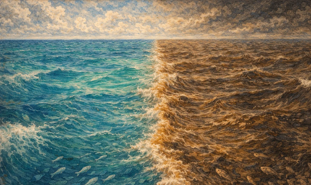 কোরআন অনুসারে মিঠা-লবণাক্ত পানি বা দুই সমুদ্রের পানি মেশে না