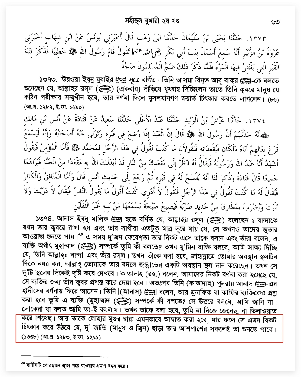 ইসলামী বিশ্বাস মতে কবরের চিৎকার সকল প্রাণীরা শুনতে পায় কবরে