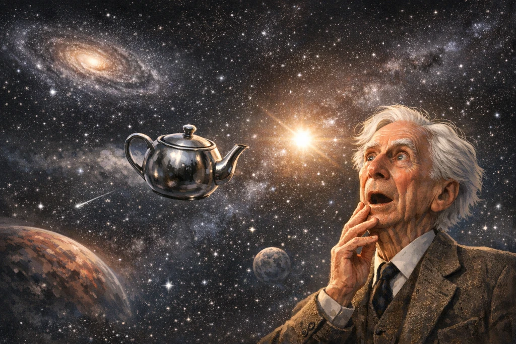 রাসেলের মহাজাগতিক চায়ের কেতলিঃ ঈশ্বরতত্ত্বের একটি অব্যর্থ মারণাস্ত্র