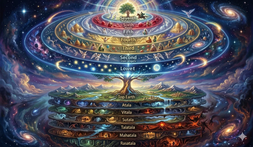 ইসলাম অনুসারে সাত আসমান ও সাত জমিন