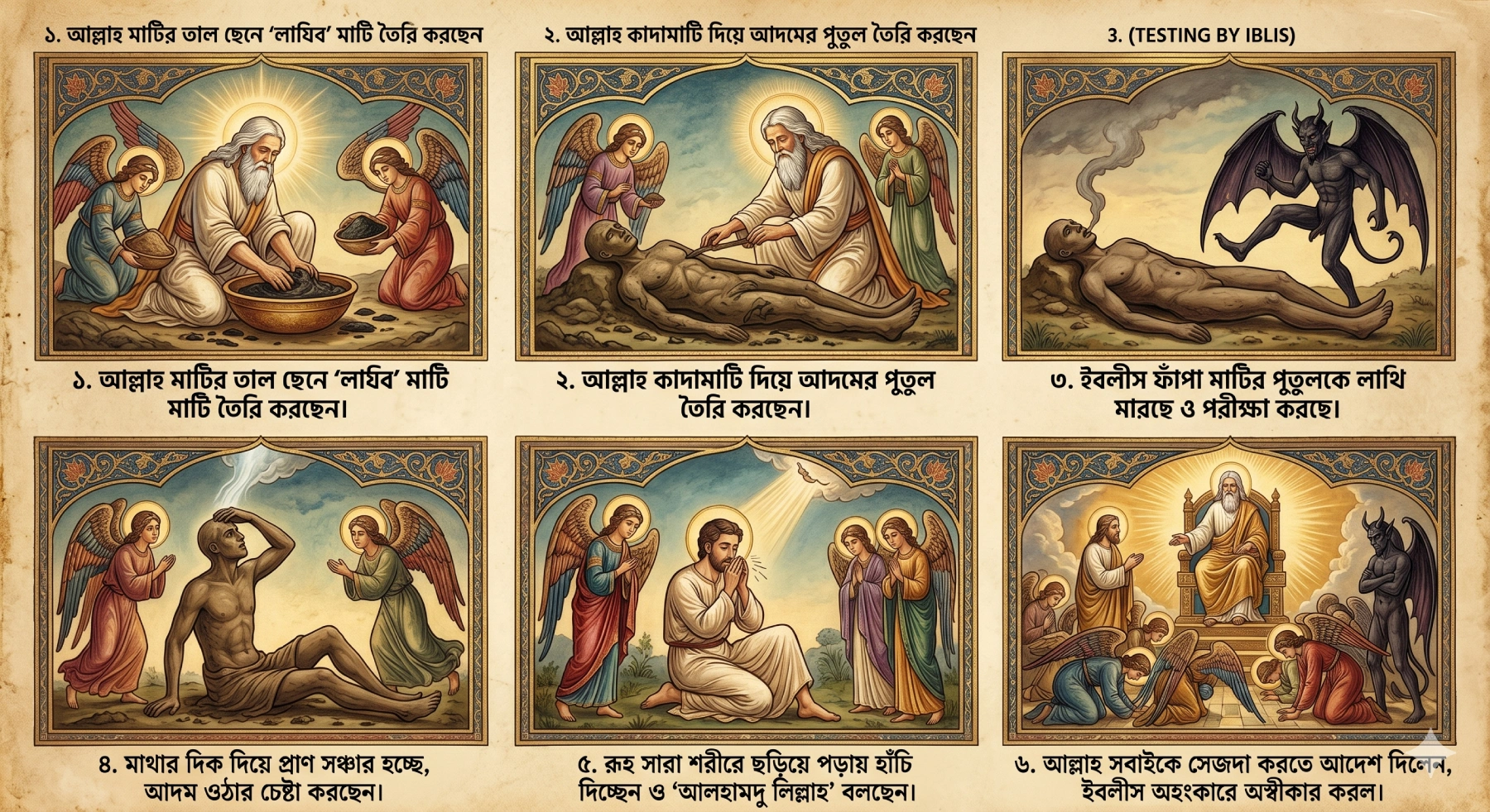 আদমকে বানাবার গপ্পোঃ মানব সৃষ্টির ইসলামিক মিথোলজি 2 আদম 1