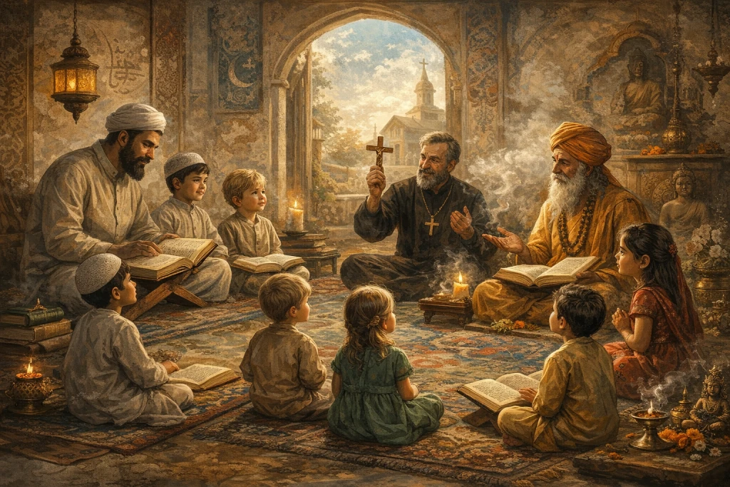 ইসলাম অনুসারে শিশুদের ভিন্নধর্ম শিক্ষা দেয়া হারাম