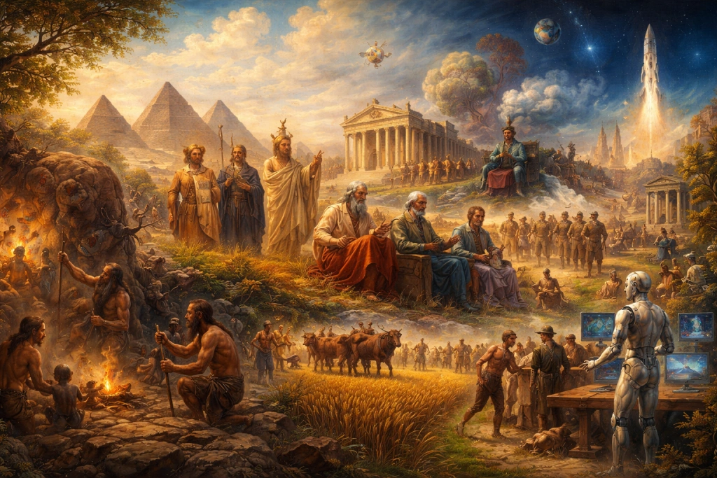 মানব সভ্যতার বিবর্তনের টাইমলাইন