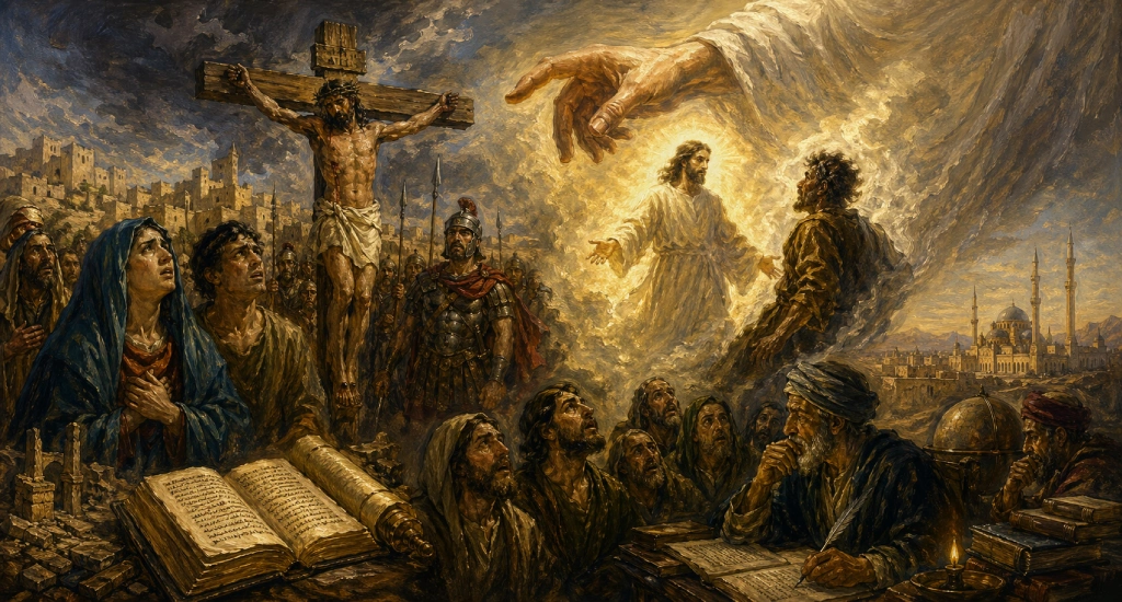 যীশুর মৃত্যু, ঐশ্বরিক প্রতারণা এবং খ্রিস্টধর্মের উত্থানে আল্লাহর দায়