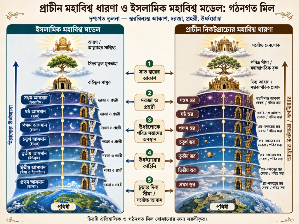 ইসলাম অনুসারে আসমানসমূহ কিসের তৈরি? 4 আসমান 3