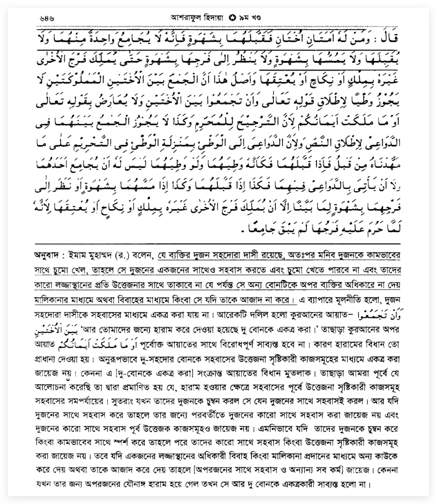 আশরাফুল হিদায়া, ৯ম খণ্ড, পৃষ্ঠা ৬৪৬