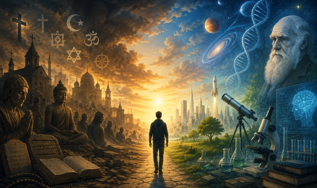 ধর্মদর্শন (Philosophy of Religion) – খণ্ড ৪ (শেষ): ধর্মীয় বহুত্ব, আধুনিক দর্শন, বিজ্ঞান, নৈতিকতা ও ধর্মের ভবিষ্যৎ ধর্মদর্শন (Philosophy of Religion) – খণ্ড ৪ (শেষ): ধর্মীয় বহুত্ব, আধুনিক দর্শন, বিজ্ঞান, নৈতিকতা ও ধর্মের ভবিষ্যৎ